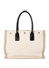 Rive Gauche Tote, &pound;495, Handbags, Beige, Canvas/Leather, Back view